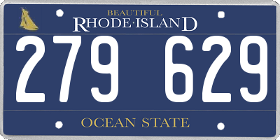RI license plate 279629