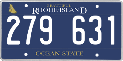 RI license plate 279631