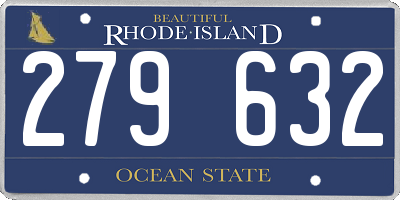 RI license plate 279632