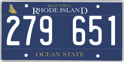 RI license plate 279651