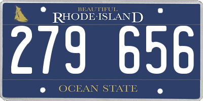 RI license plate 279656