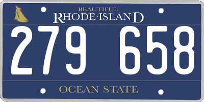 RI license plate 279658