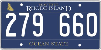 RI license plate 279660