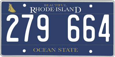 RI license plate 279664