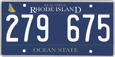RI license plate 279675