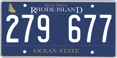 RI license plate 279677