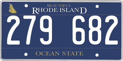 RI license plate 279682