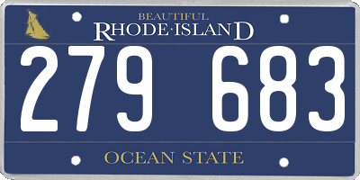 RI license plate 279683