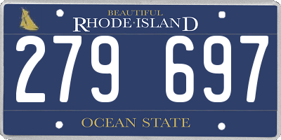 RI license plate 279697