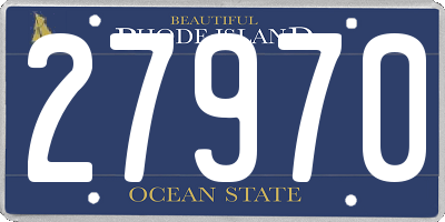 RI license plate 27970