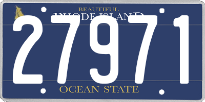 RI license plate 27971