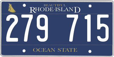 RI license plate 279715