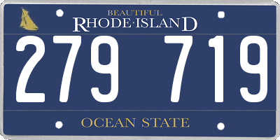 RI license plate 279719