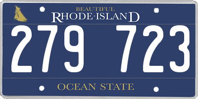 RI license plate 279723