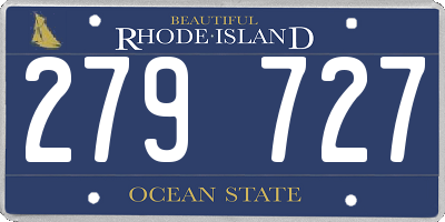 RI license plate 279727