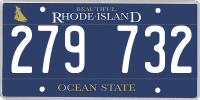 RI license plate 279732