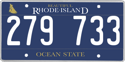 RI license plate 279733
