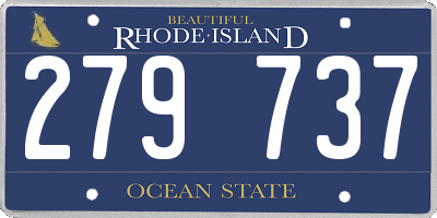 RI license plate 279737