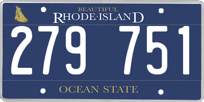 RI license plate 279751