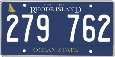 RI license plate 279762