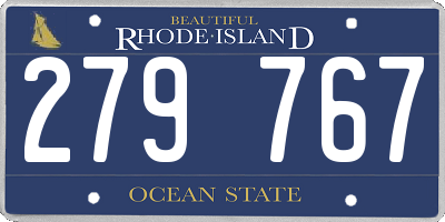 RI license plate 279767