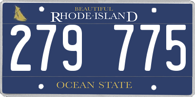 RI license plate 279775