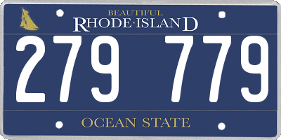 RI license plate 279779