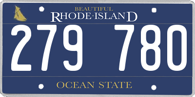 RI license plate 279780