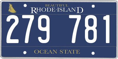 RI license plate 279781