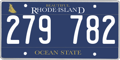 RI license plate 279782