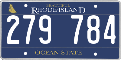 RI license plate 279784