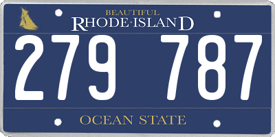 RI license plate 279787