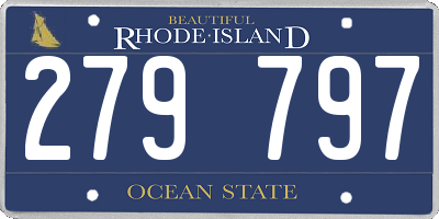 RI license plate 279797