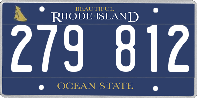 RI license plate 279812