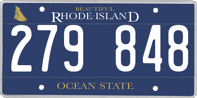 RI license plate 279848
