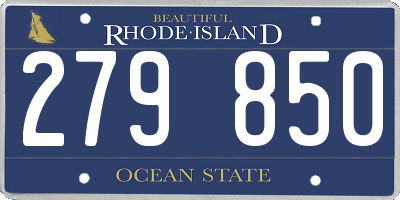 RI license plate 279850