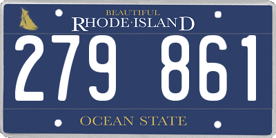 RI license plate 279861