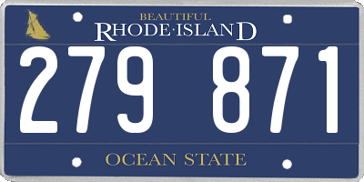 RI license plate 279871