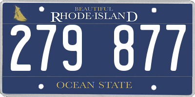 RI license plate 279877