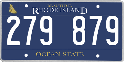 RI license plate 279879