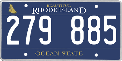 RI license plate 279885
