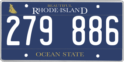 RI license plate 279886