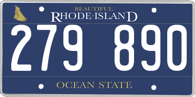 RI license plate 279890