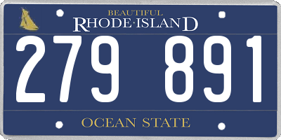 RI license plate 279891