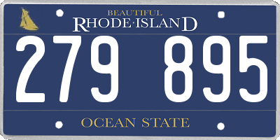 RI license plate 279895