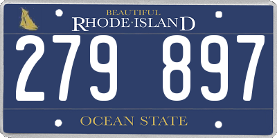 RI license plate 279897