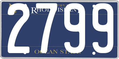 RI license plate 2799