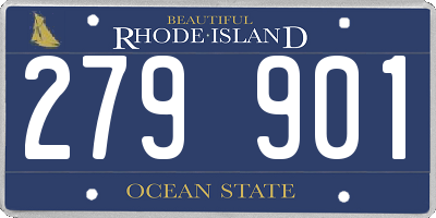 RI license plate 279901