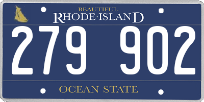 RI license plate 279902