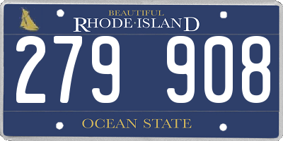 RI license plate 279908